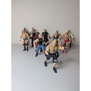 Lot Of 11 Wrestling Figures Kane, Big Boss Man, Brock Lesnar, Billy Gunn WWE